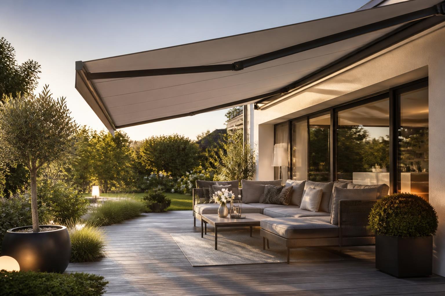 Schicker Wetter- und Sonnenschutz: So verwandeln Sie Ihre Terrasse in eine Wohlfühloase